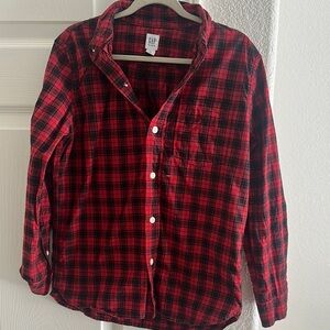 GAP Boy’s Red Plaid Shirt